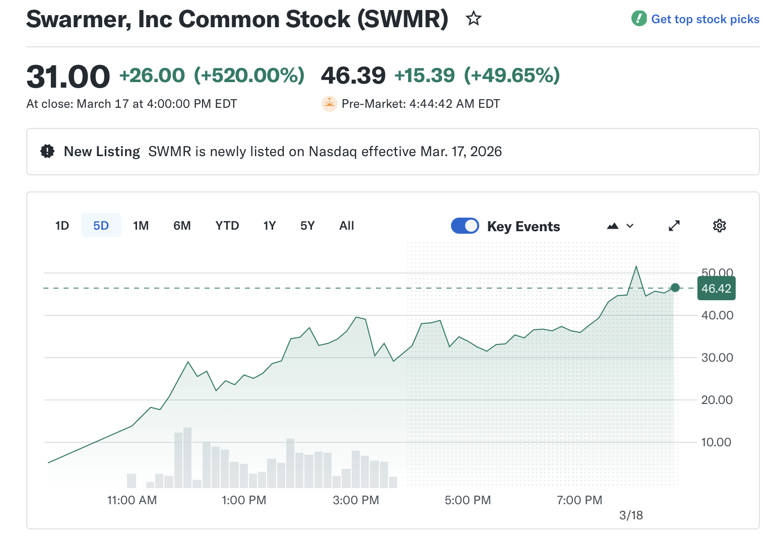 Swarmer IPO